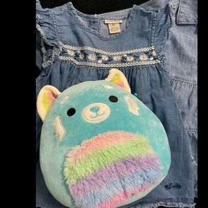 Carter’s and Lucky Brand denim dress and squishmallow plushy!